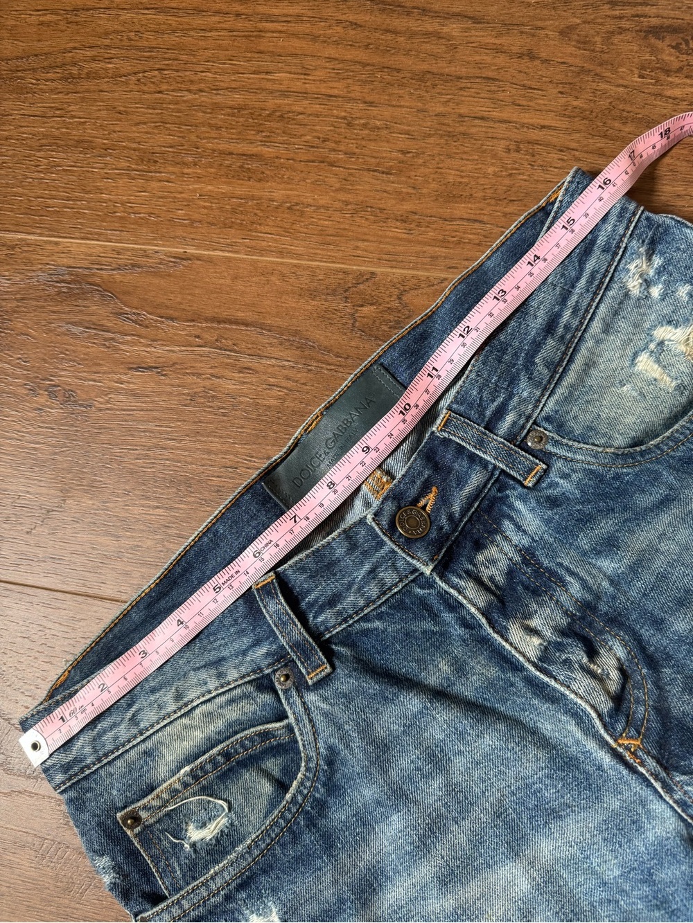 Dolce & Gabbana Men's Distressed Blue Jeans - Classic Slim Fit IT 46 - Picture 9 of 9